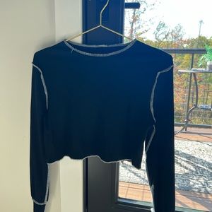 Black and white long sleeve